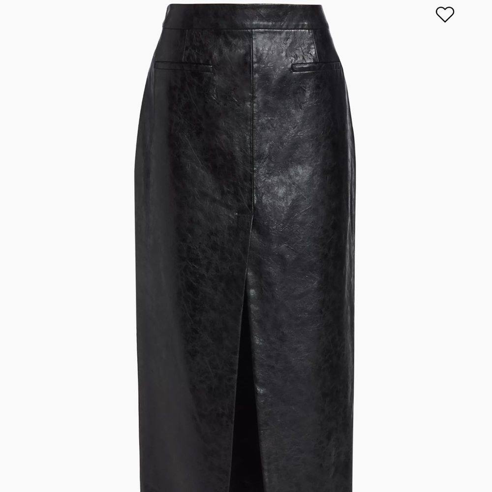 Elegant Black Leather Skirt